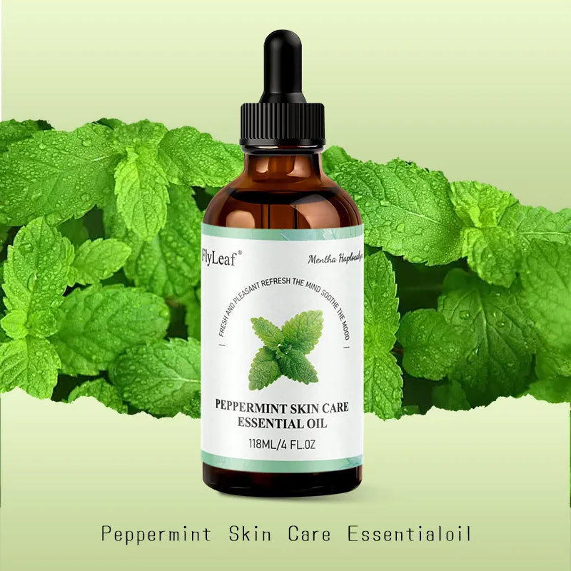118ml bottle of pure natural peppermint essential oil for diffuser and massage