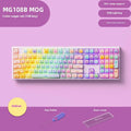 Coloured sugar cat themed mechanical keyboard with Bluetooth connectivity and MG108B piano shaft switches