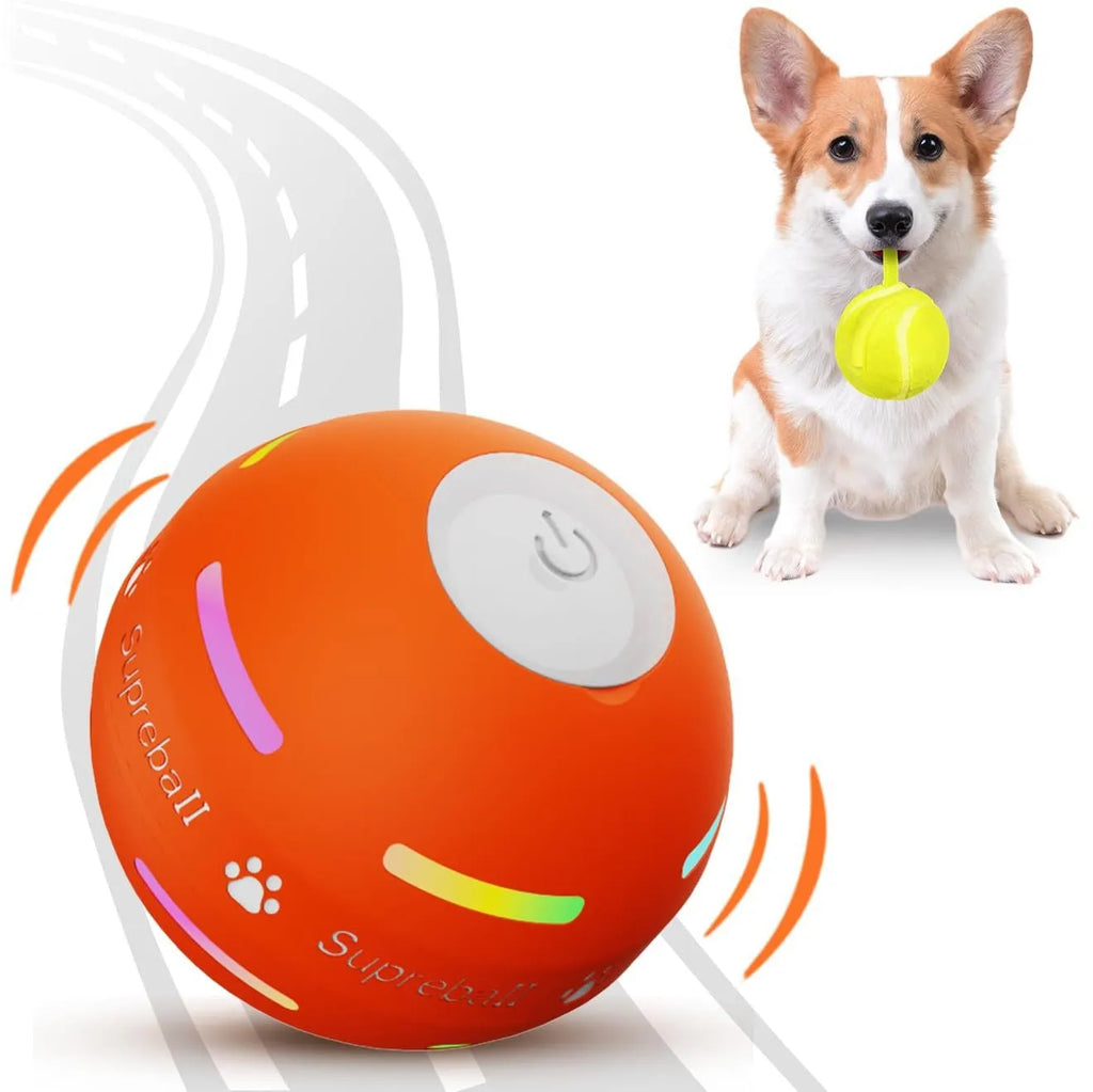 Blue Gravity Jumping Ball smart rechargeable dog toy 56mm plastic interactive pet toy