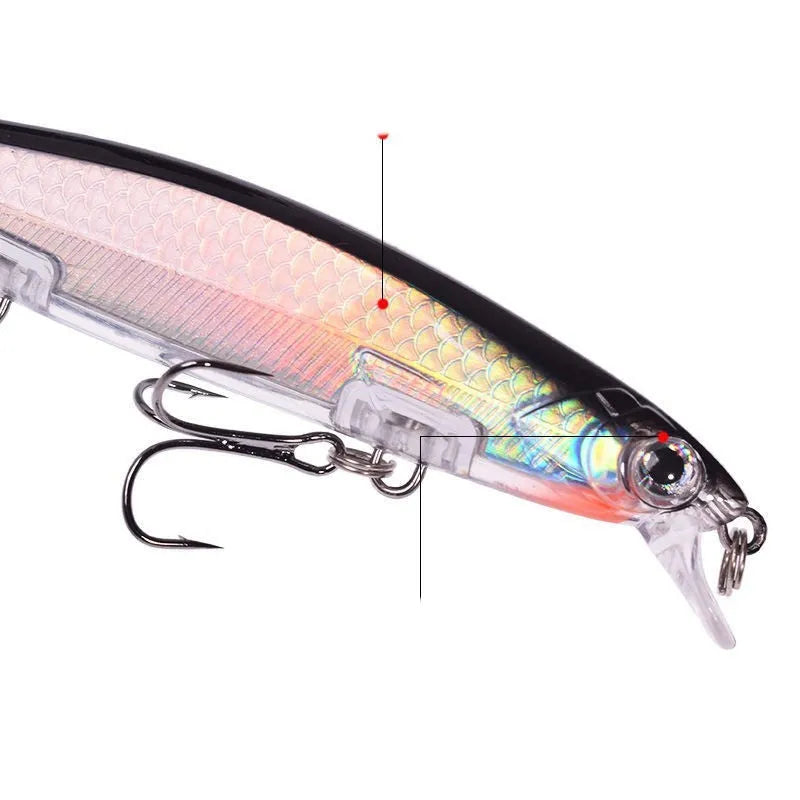 11cm submerged suspended mino fishing lure with 13.5g weight for 0-1 metre depth pike fishing