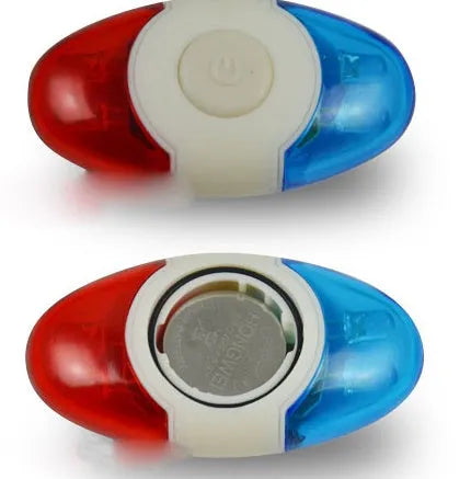 Red and blue LED tail light with four beads and adjustable mounting base