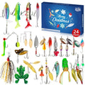 Blind box fishing gear Christmas gift set with 24 metal pieces and 426g total weight