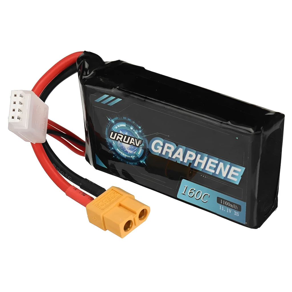 7.4V 1200mAh RC lithium battery pack with dimensions 15x36x70mm.