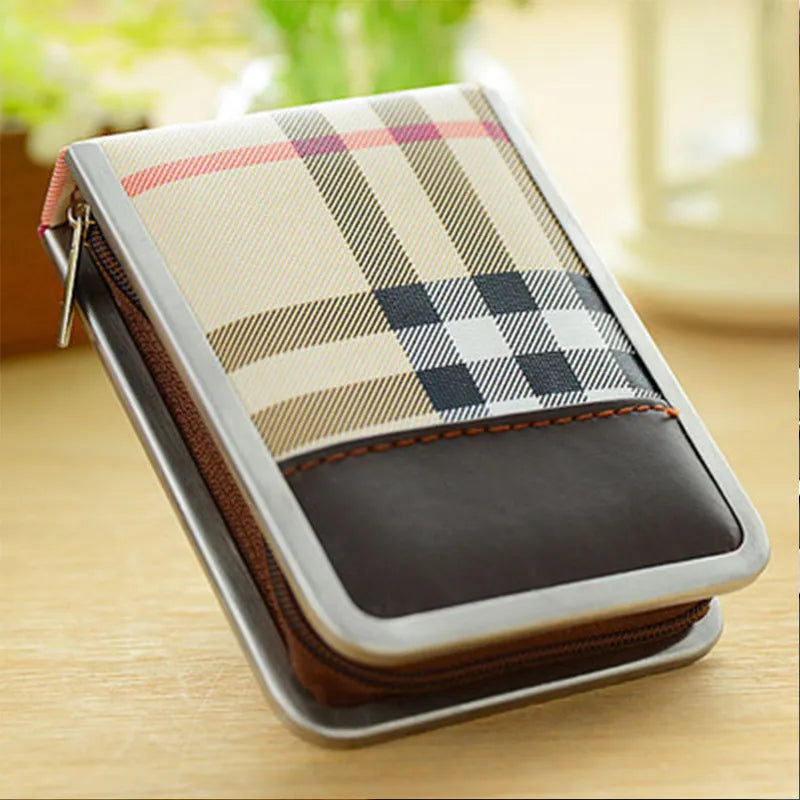 9-piece stainless steel nail clipper set in compact case, approx 10cm by 8cm by 2cm, random colour