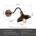 Retro-style outdoor wall lamp for villa courtyards in copper or silver finish with angled design options