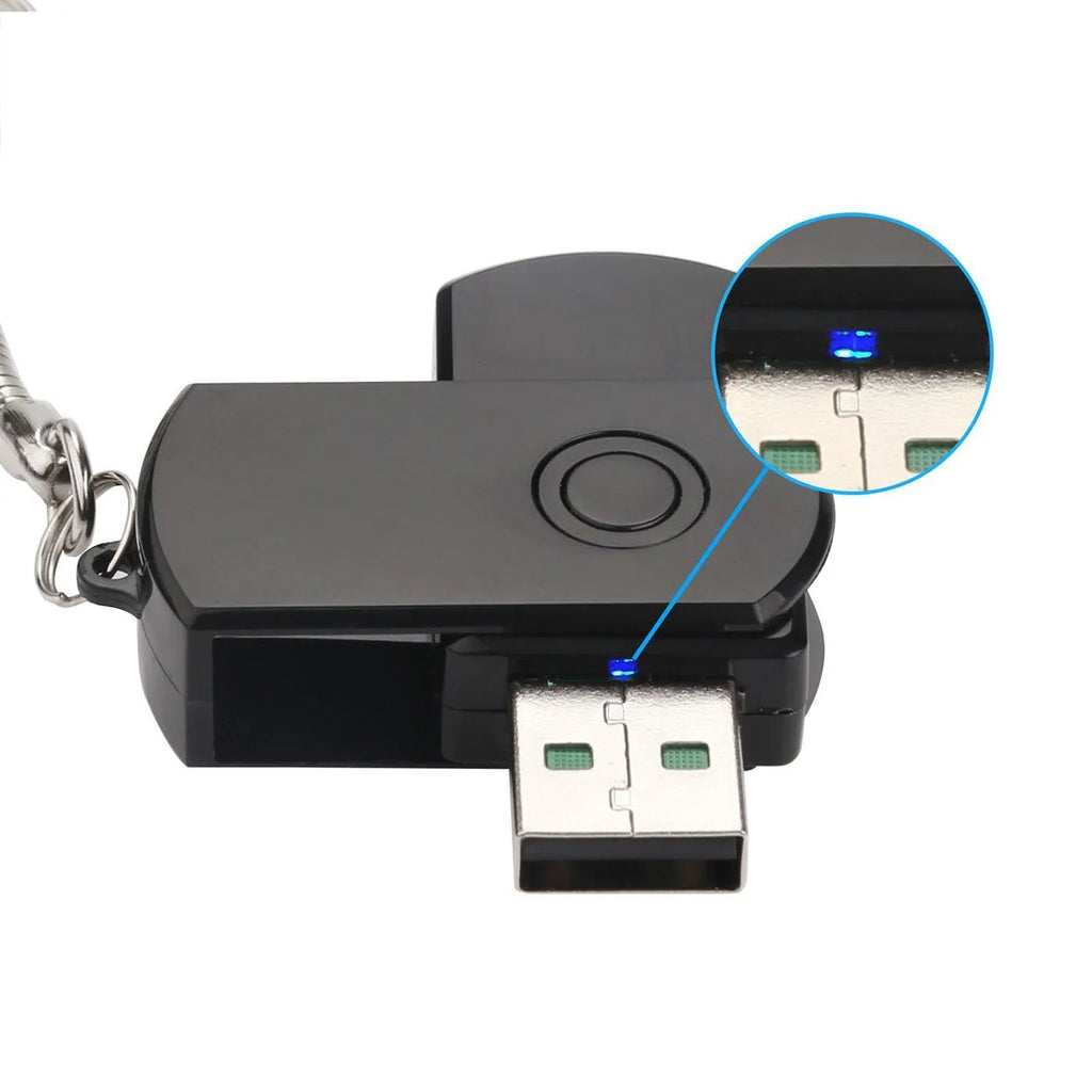 Professional USB voice recorder in black with voice activated recording and TF card slot