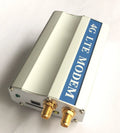 White SIM7600CE 4G LTE module with RS232 and USB ports, 30x30mm size