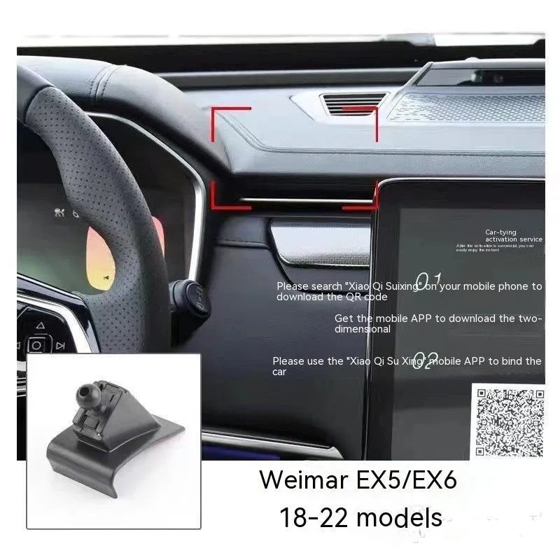 GOODWAY car dashboard mobile phone holder with 360-degree rotating bracket on vehicle dashboard