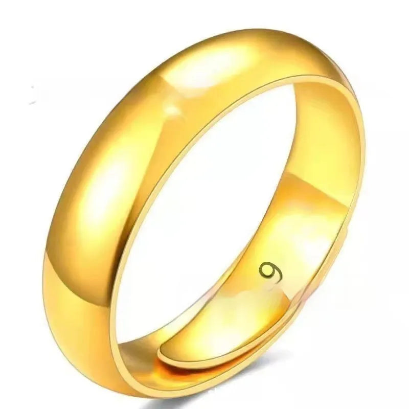 Unisex adjustable metal ring with silver or gold plating, geometric shape