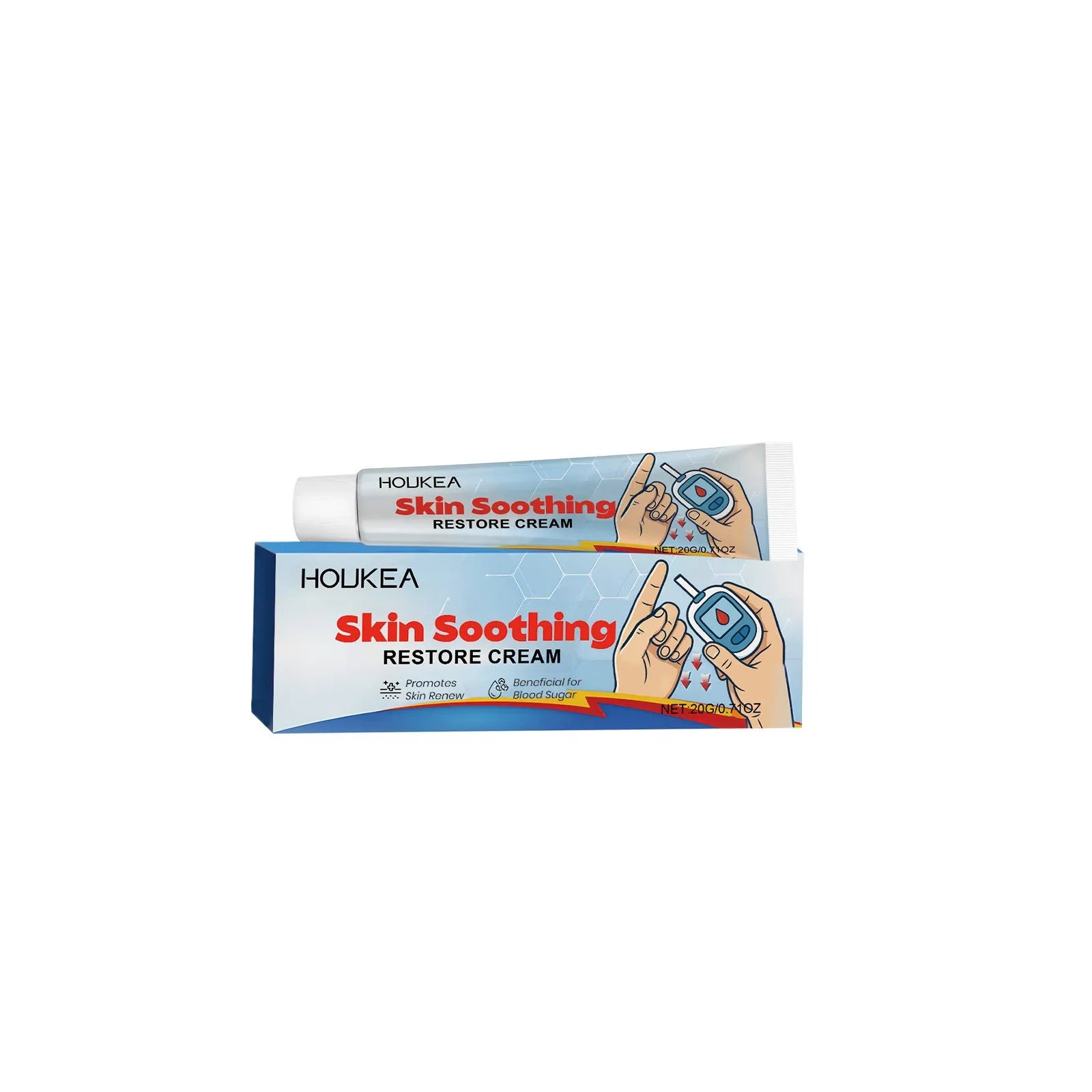 20g container of body and neck care cream with botanical ingredients.
