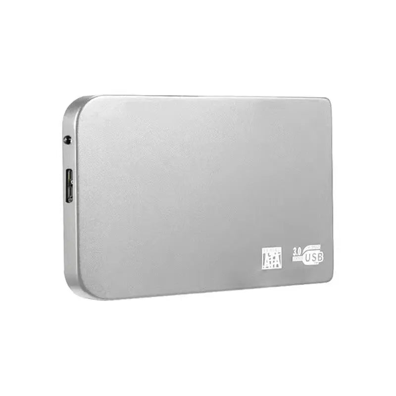 USB 3.0 solid state external hard drive with metal case in black, blue, red, and silver colour options