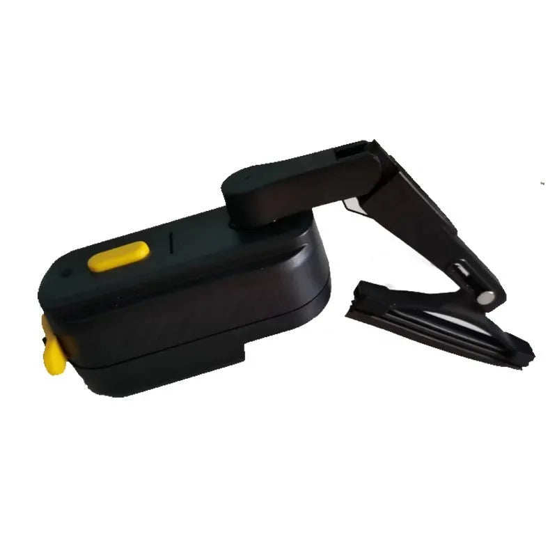 Black TZ-HW065 800mA motorcycle helmet wiper unit with a 65mm blade, shown isolated.