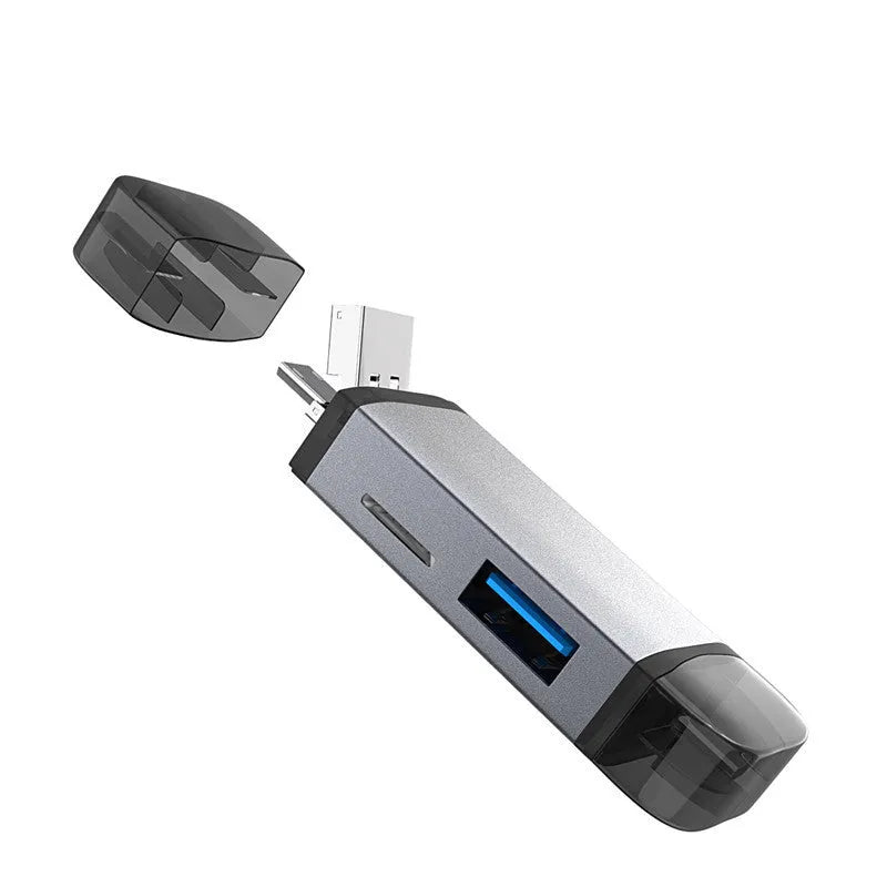 Multi-function 6-in-1 OTG card reader for computer and mobile phone