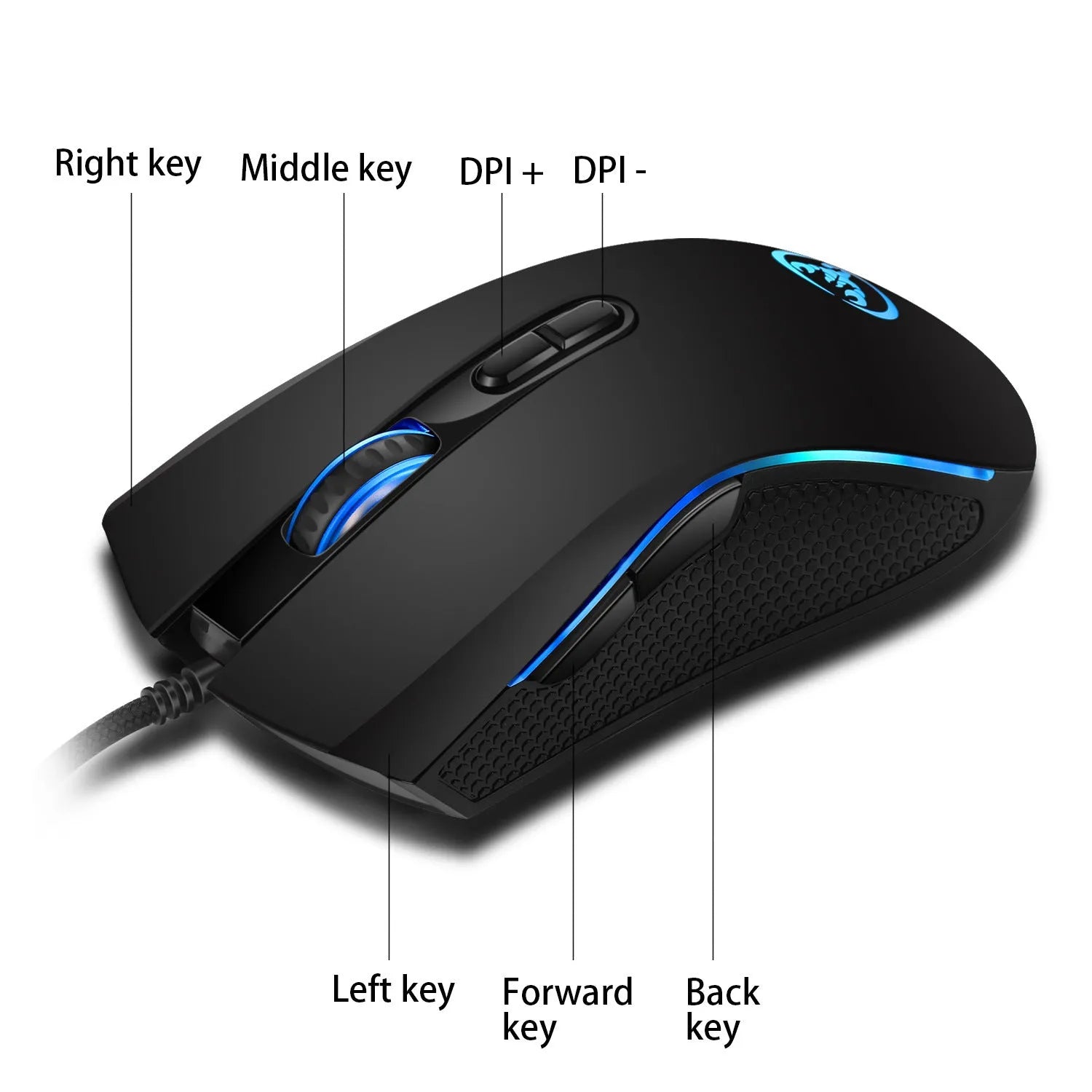 V700WB white and black keyboard and mouse suit with colour backlight for gaming or office use