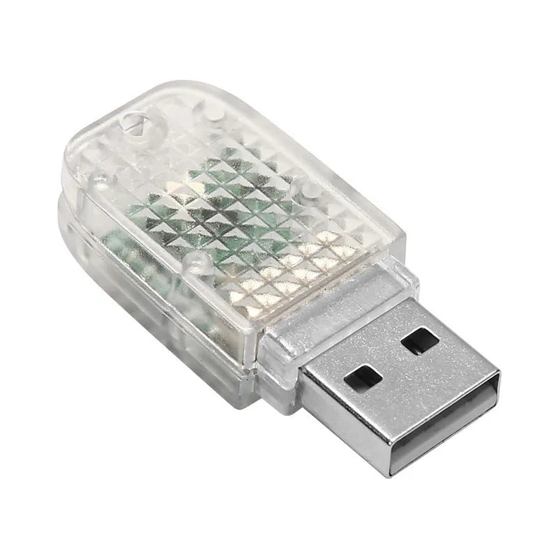 Car USB ambience light with touch controls and voice command for RGB mode