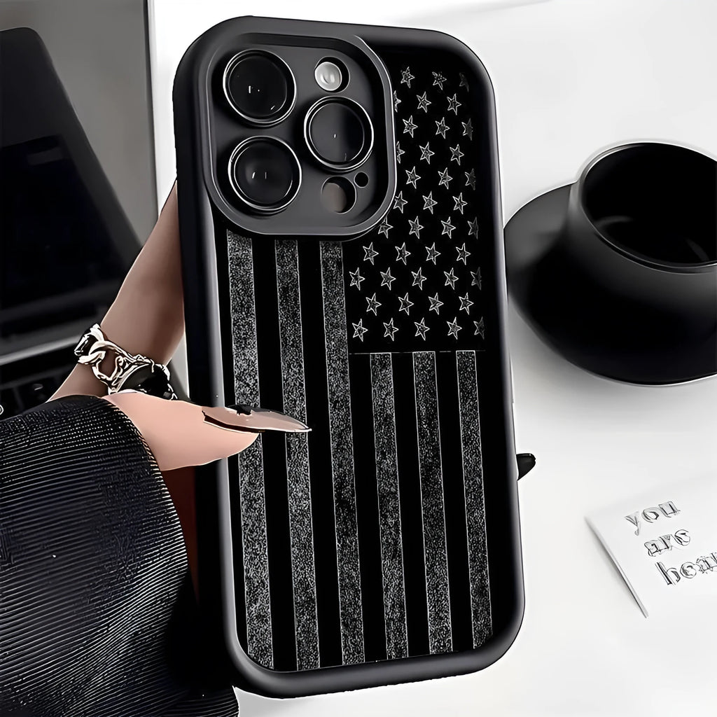 Drop-resistant all-inclusive TPU frosted phone case for iPhone 16 Pro Max in Graphite Black