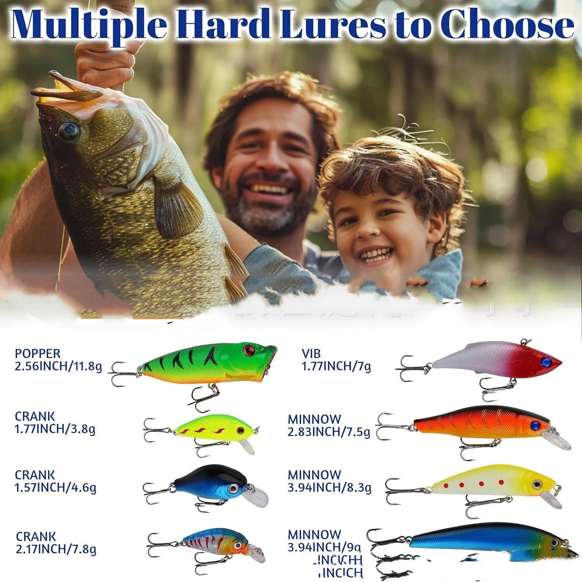 Christmas advent calendar fishing gear set 14x9x1.5 inches on a table