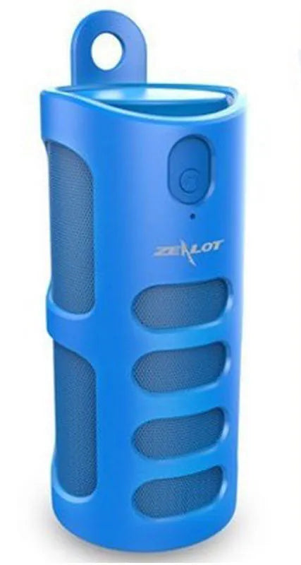 Compact portable Bluetooth speaker in black, blue, or red colours
