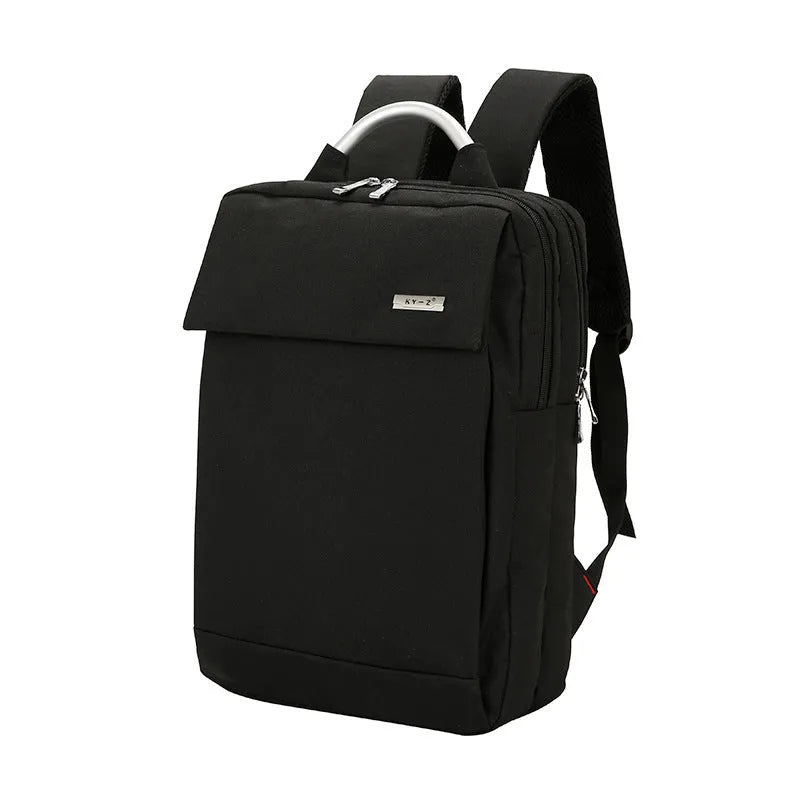 Nylon double shoulder bag for 15-inch notebook in black colour