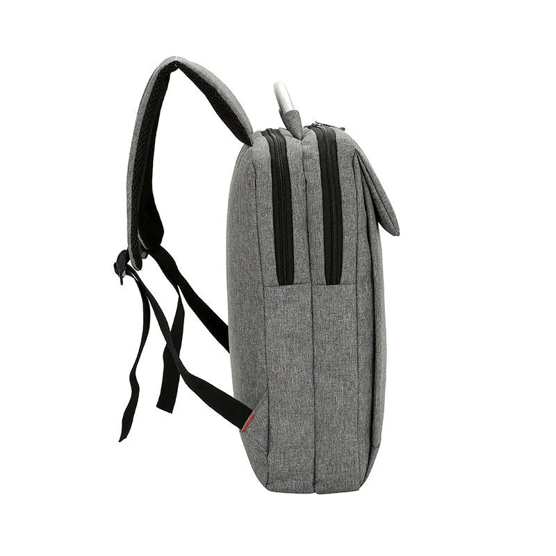 Nylon double shoulder bag for 15-inch notebook in black colour