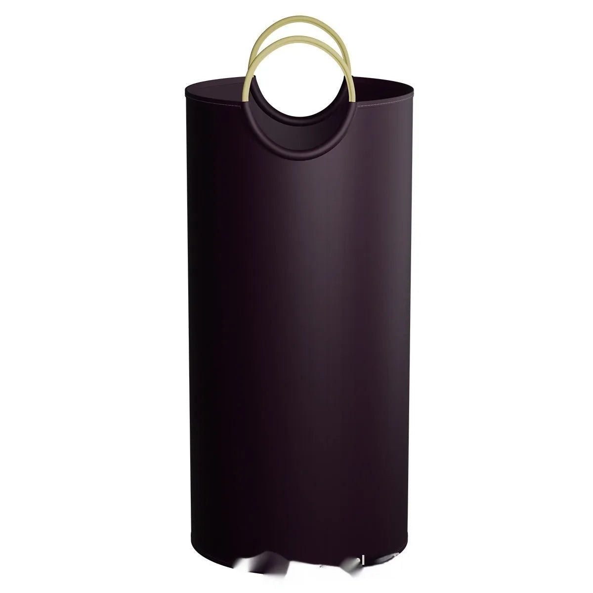 Round portable plastic trash can with optional pattern, 38cm wide by 72cm high.