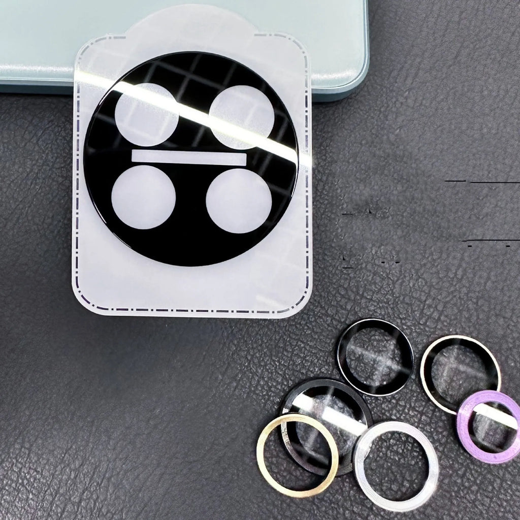 Tempered glass lens protector for OnePlus 12, Find N3, and OnePlus 11 front camera with black ring.