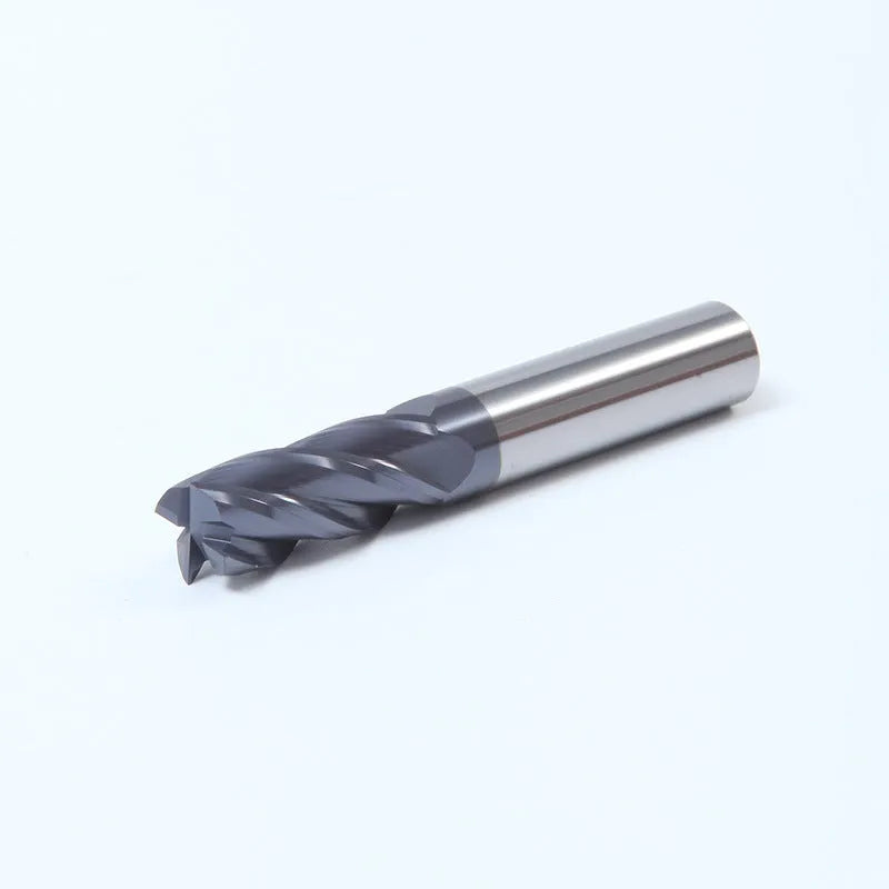 Carbide milling cutter with hard alloy construction showing straight shank design