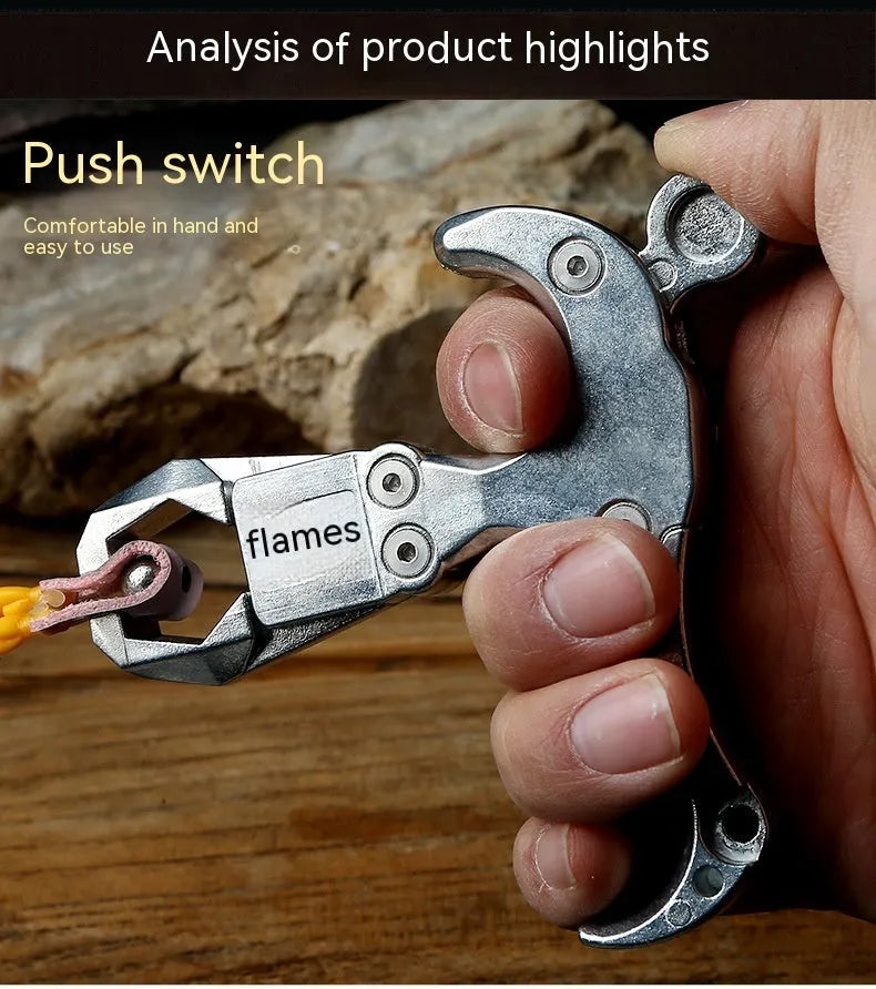 Alloy fishing release aid with two-axis harpoon clip mechanism for spearfishing line control