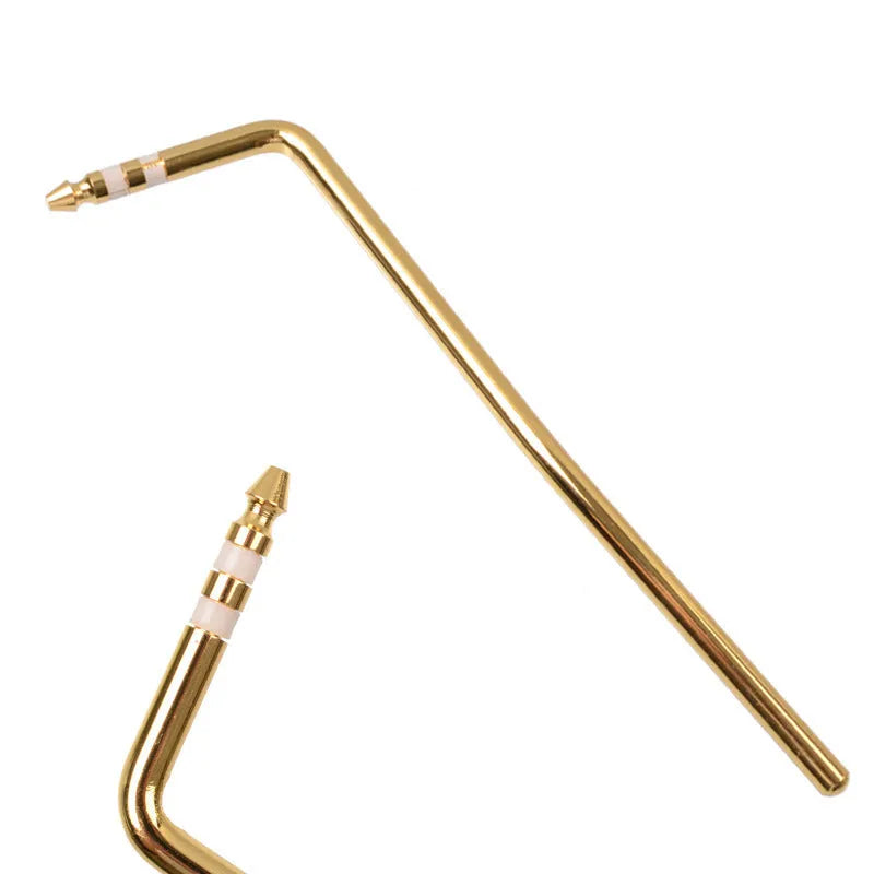 Black, gold, silver, and blue direct plug-in metal tremolo bar for electric guitar