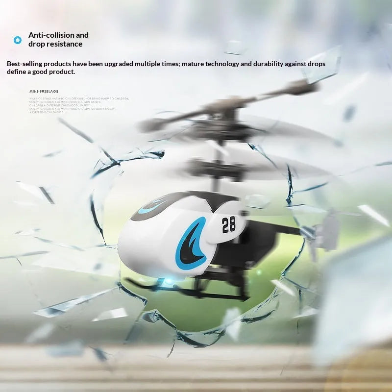 Mini helicopter 35 channel crash-resistant remote control pocket fingertip flyer plastic toy plane under 30cm