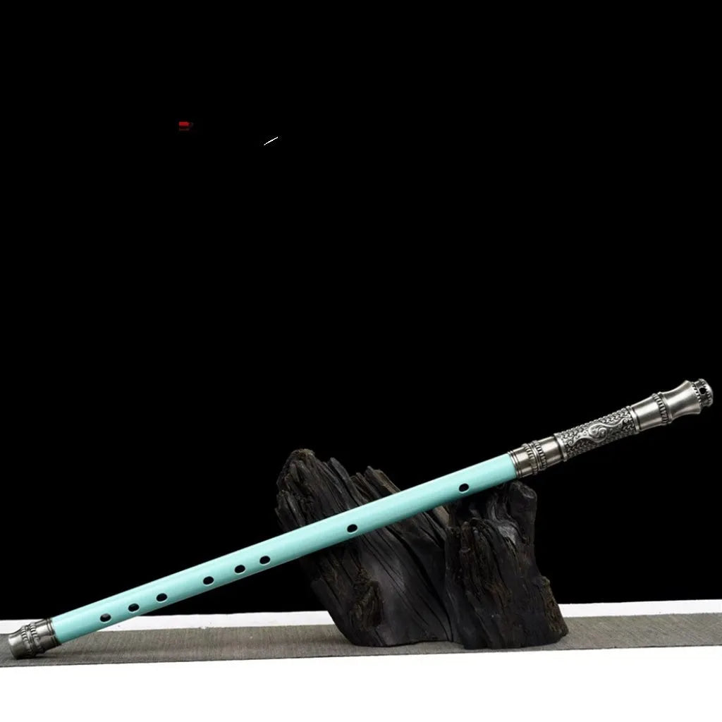 Handmade 78cm integrated sword and blade flute with 50cm high manganese steel blade and reversible 123cm staff blade