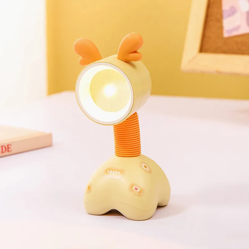 Cartoon character DIY small night lamp with magnetic base on a desktop