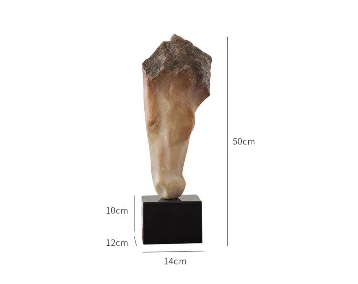 French retro style abstract horse head desktop sculpture carved from solid resin.