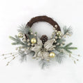 Plastic Christmas door hanging set with rattan, garland, lintel and upside-down tree in multiple sizes