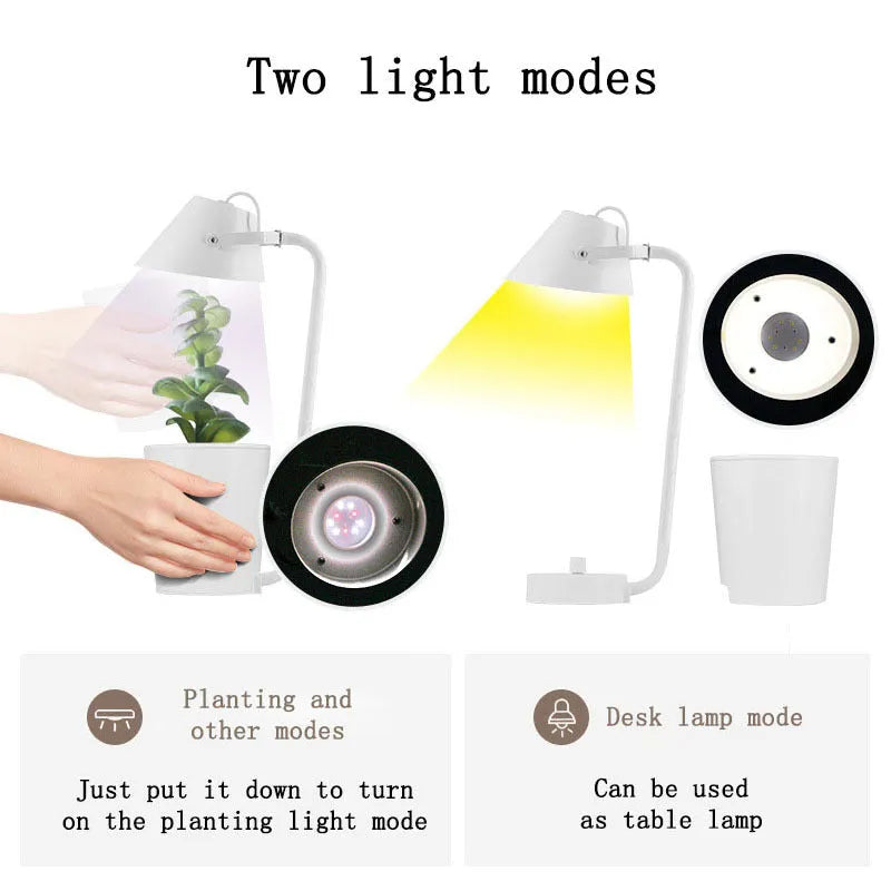 White plastic hydroponic growing machine for desktop soilless plant cultivation