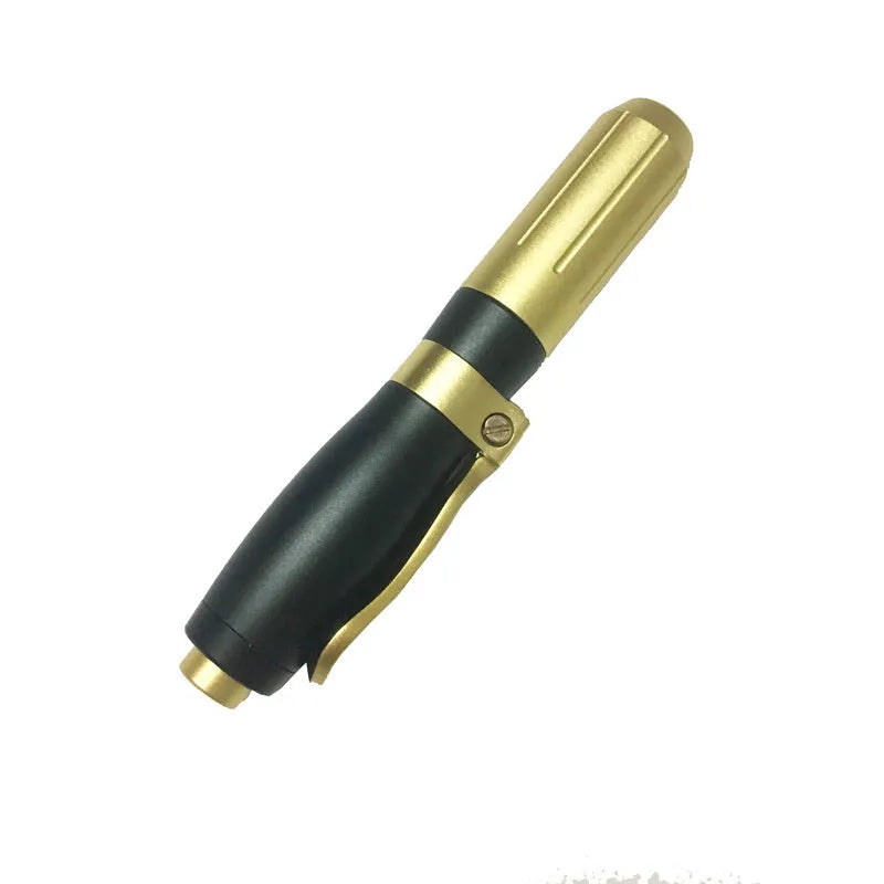 Black needle-free hyaluronic acid pen 16.5cm x 3cm with 0.01ml resolution for mesotherapy skin hydration