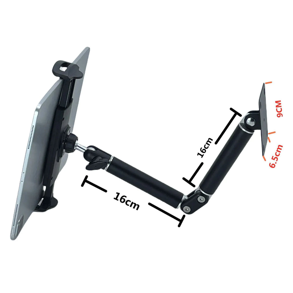 Universal alloy wall rack for tablet and large mobile phone, wall-mounted foldable bracket