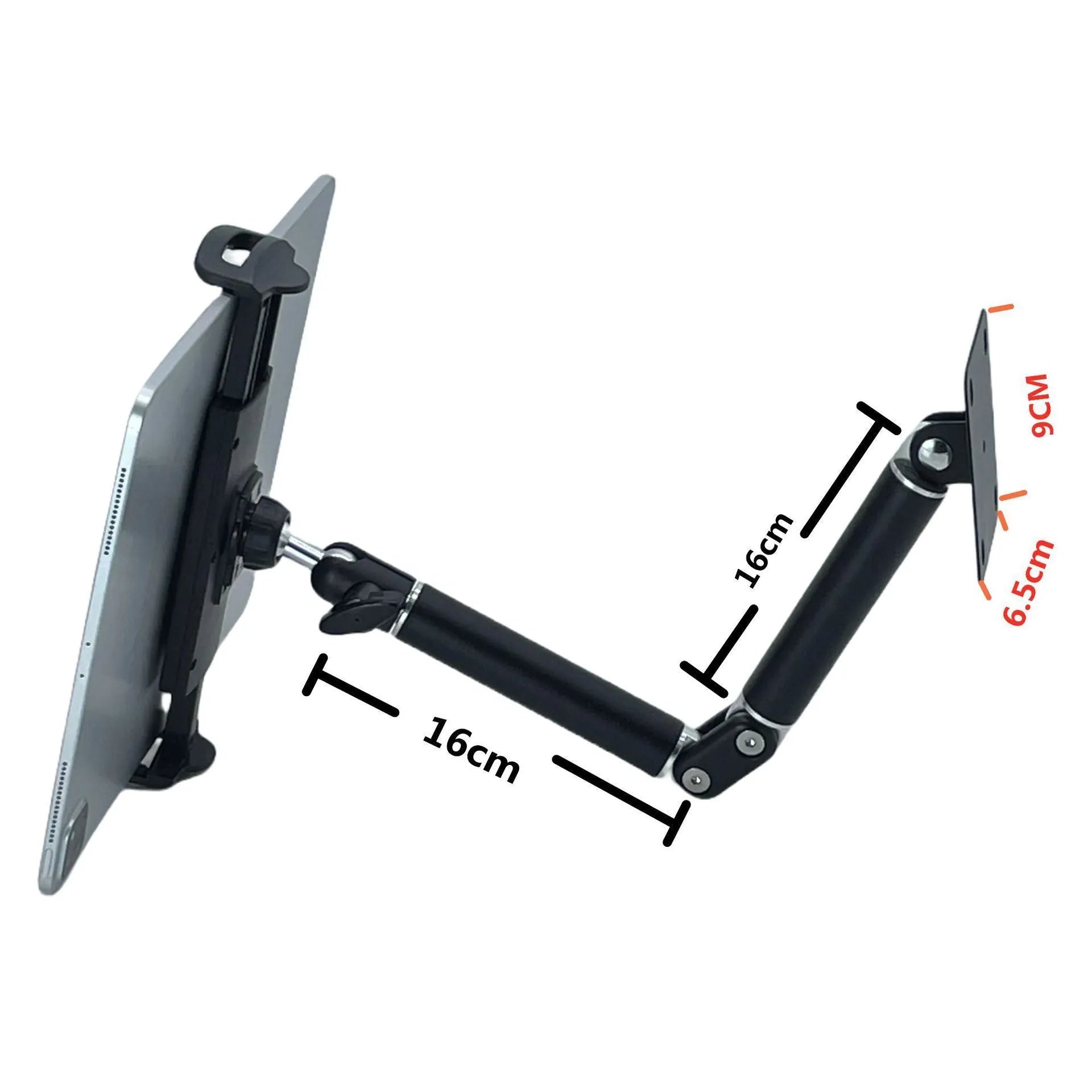 Universal alloy wall rack for tablet and large mobile phone, wall-mounted foldable bracket