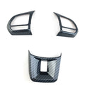 Steering wheel decorative sticker in ABS plastic with carbon fiber and noble red colour options