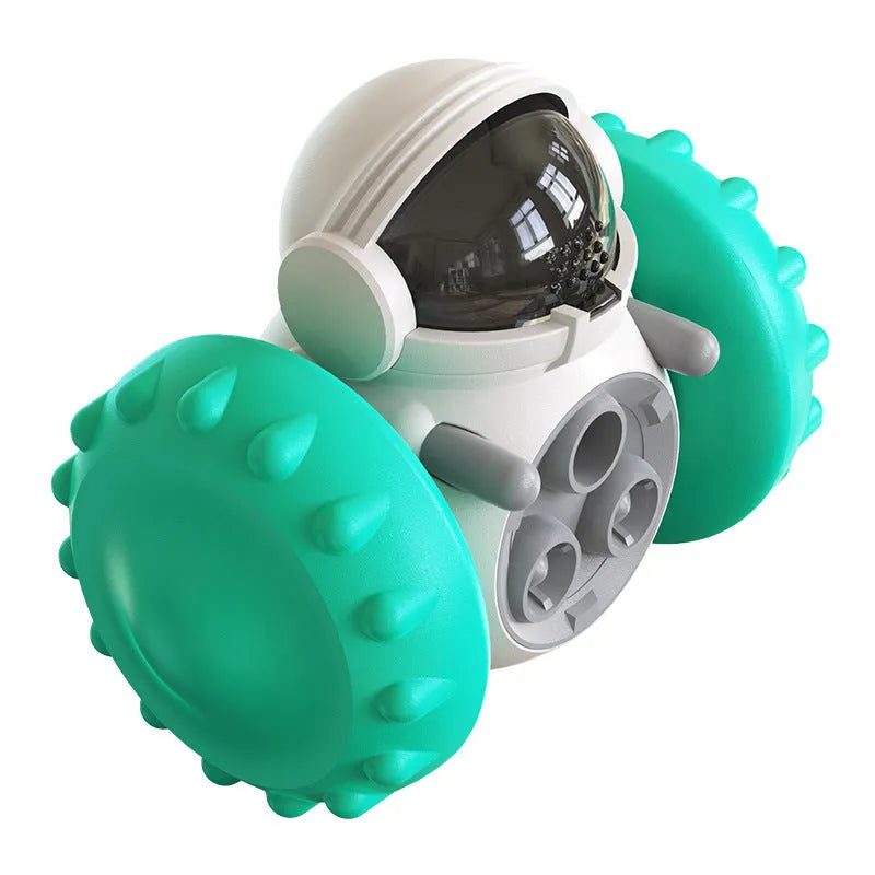 Interactive dog treat leaking toy puzzle tumbler for small medium large dogs in black blue green yellow white