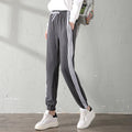 Velvet casual trousers for women, loose fit, warm, available in black gray pink sizes M to XXL