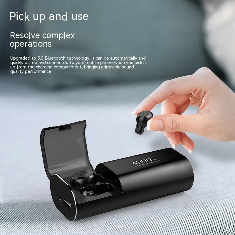 Stereo phone dual channel mini headset Bluetooth 5.1 earplug with power display and Jerry chip