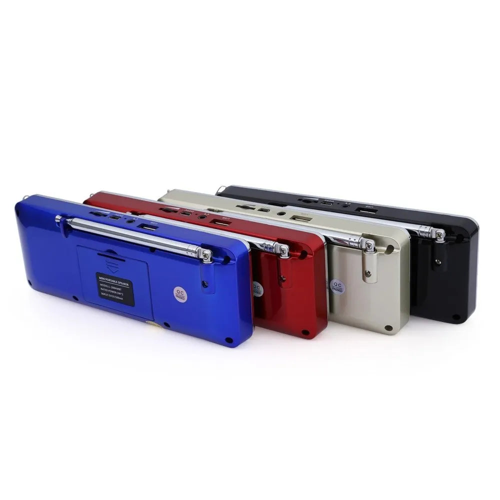 Hot L-288AMBT black portable AM FM radio Bluetooth speaker with LCD screen and control buttons