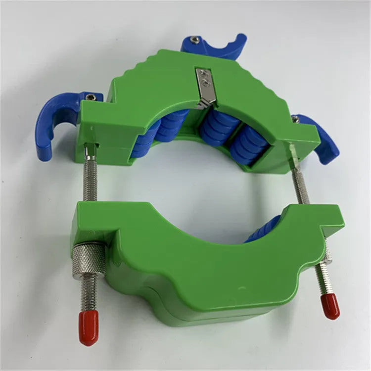 Yellow adjustable bottle cutter tool for DIY glass bottle cutting on a wooden table.