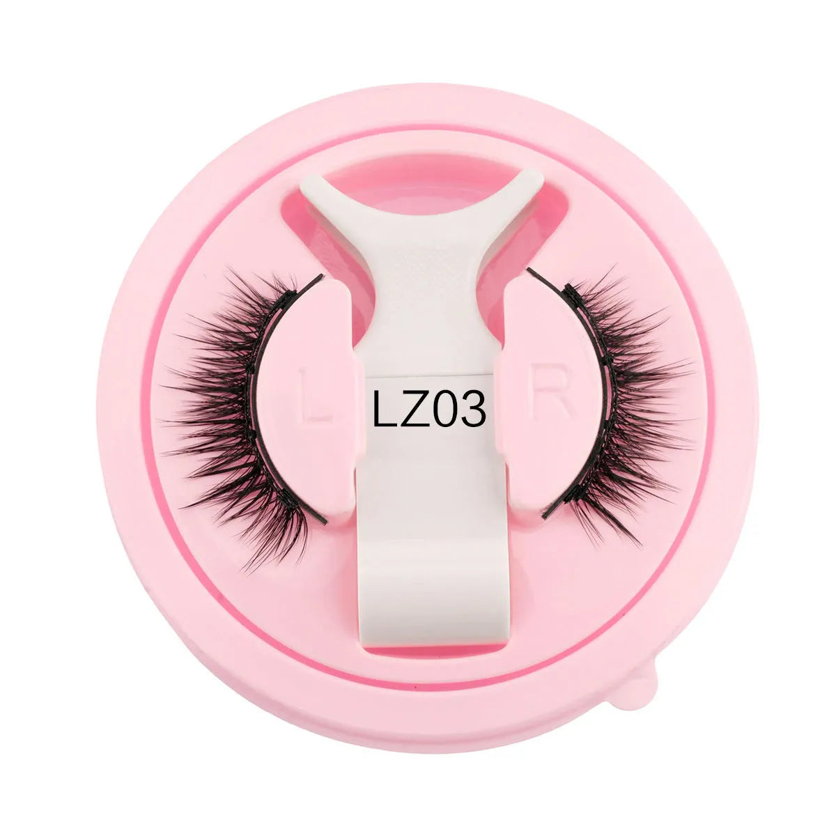 Set of reusable waterproof false eyelashes in natural styles, thickness 0.6mm to 1.1mm.