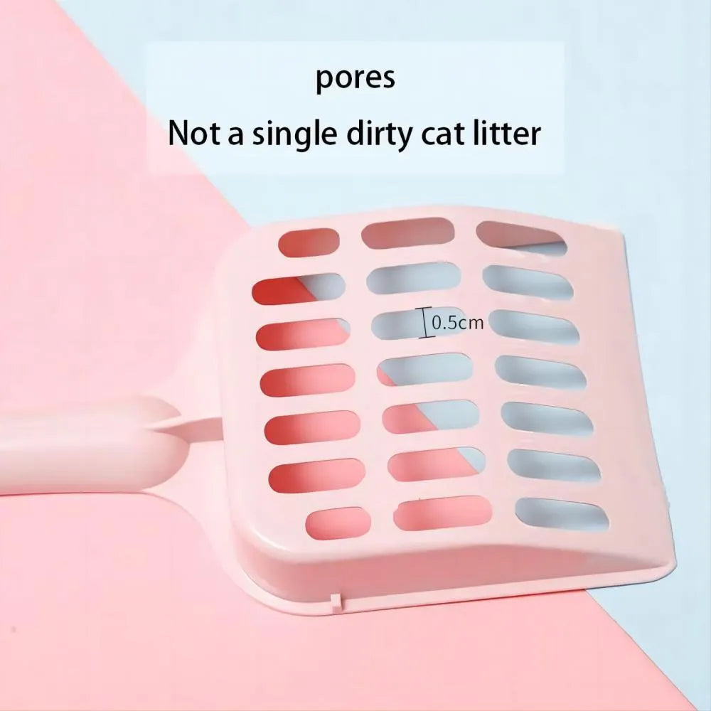 Blue plastic cat litter scoop measuring 20cm long for pet toilet cleaning
