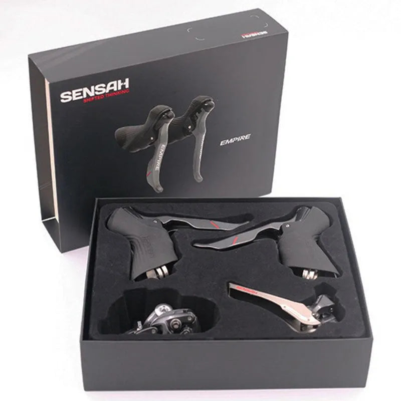 Road bike aluminium transmission kit with scattered beads, pendant and chain components