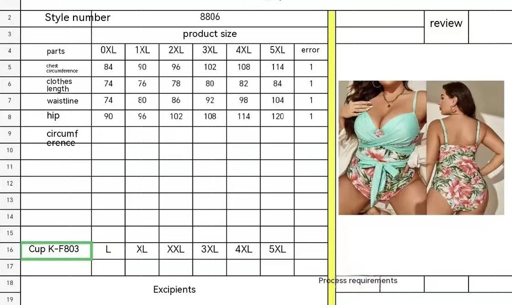 Women's plus size one-piece swimsuit with lace-up chest detail in leopard print