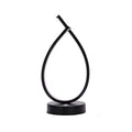 Water drop shaped table lamp with touch control in black finish