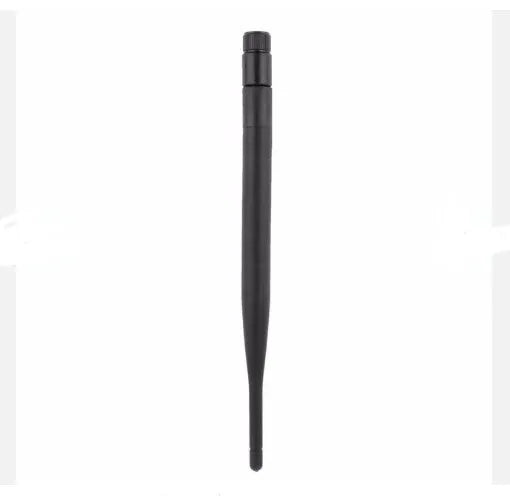 2.4Ghz 5dB wireless intensifier with flexible rubber antenna and SMA male connector.